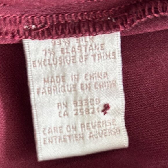 NK Imode Lace Spaghetti Silk Burgundy Camisole Sz S - Picture 5 of 5